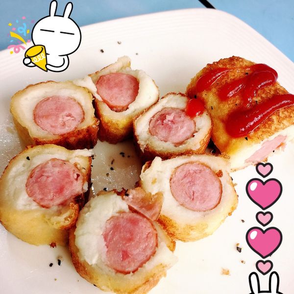 德式香腸馬鈴薯吐司捲-滿分早點×桂冠沙拉：Denise706 一起做