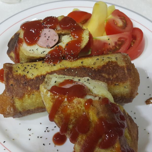 德式香腸馬鈴薯吐司捲-滿分早點×桂冠沙拉 : Yushin Yu一起做