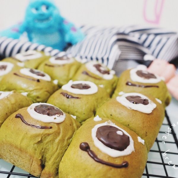 ちぎりパン 大眼仔的抹茶紅豆麵包：Appleteakikobobo 一起做