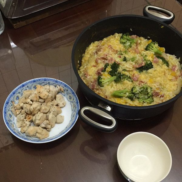 南瓜培根燉飯：蕭鈺誠 一起做