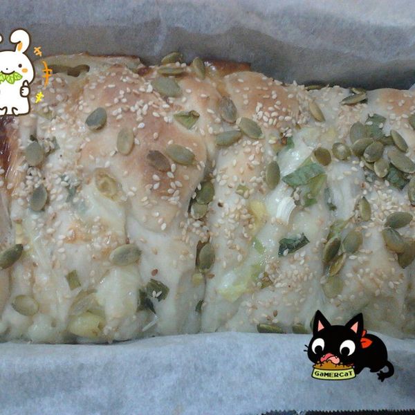 長長的蔥花麵包 : Joan  Yang一起做