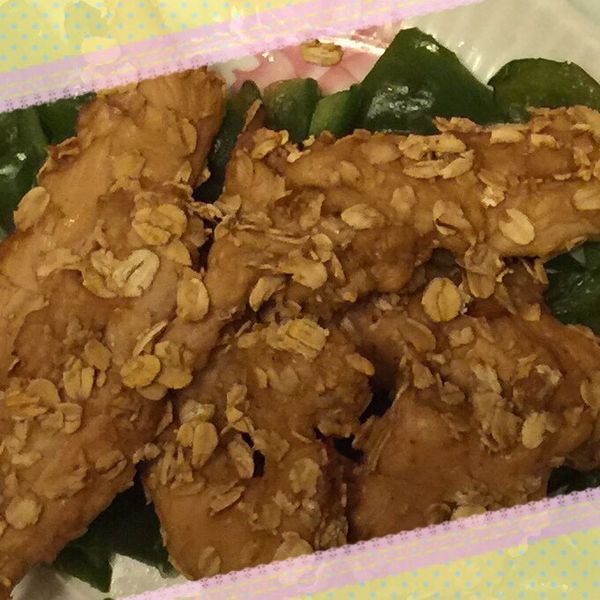 [烤箱]烤麥片雞胸肉 : 陳玉麗一起做