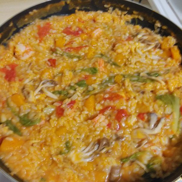 【南瓜燉飯】 : 周小敏一起做