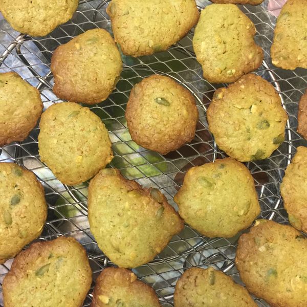 抹茶南瓜子餅乾 : Vivian Chen一起做