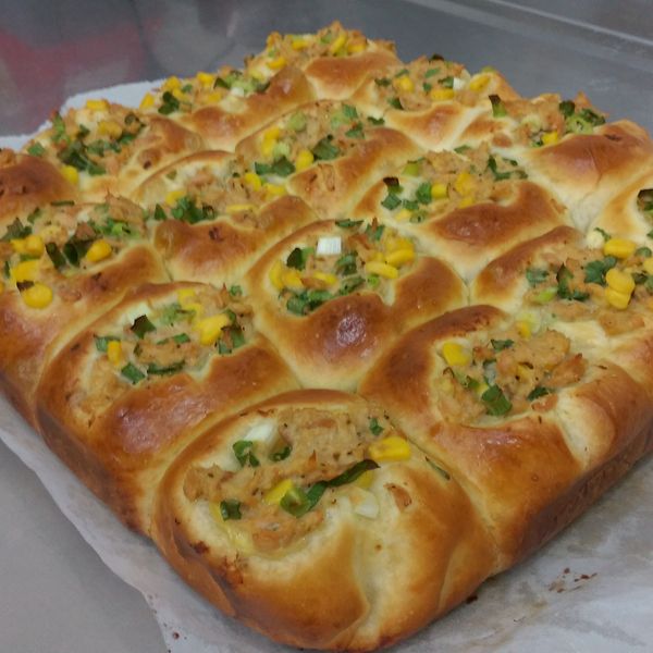 蔥花玉米麵包 : 莊旭一起做