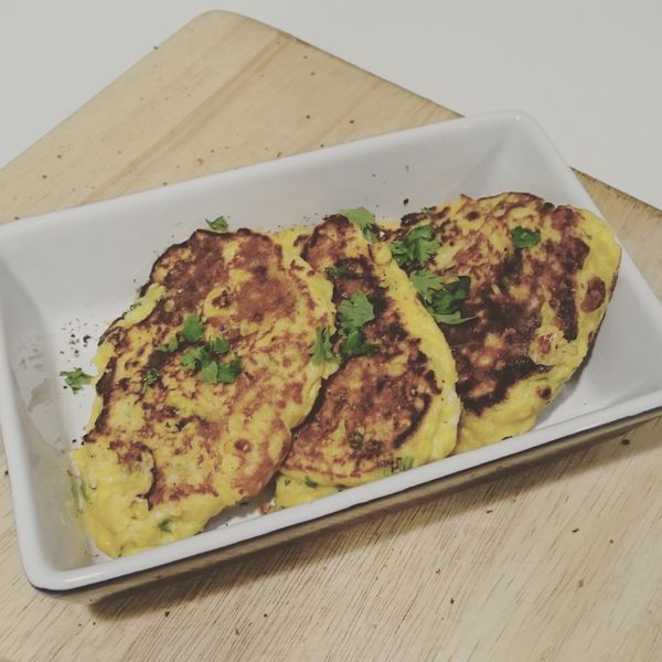 煎玉米餅 【超多玉米版】：Carol 一起做