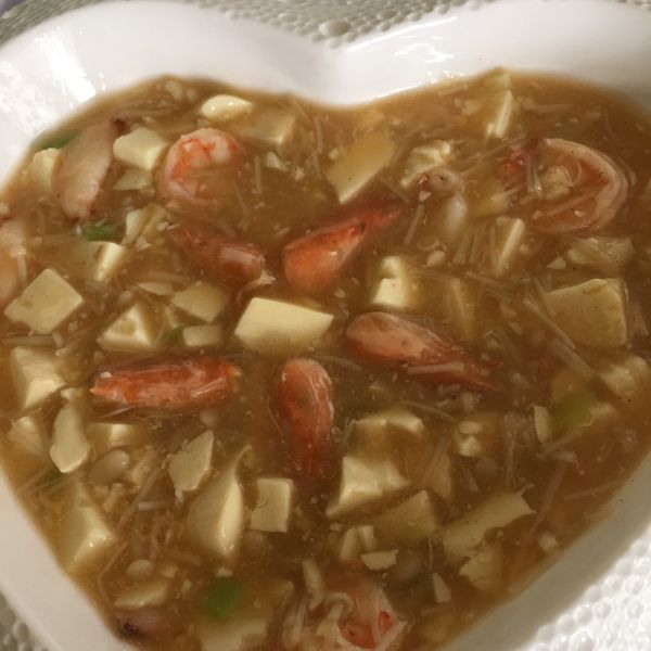 鮮蝦豆腐煲【家樂福廚神大賽】 : 豬媽媽一起做