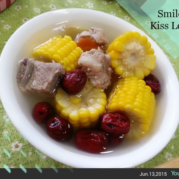 紅棗玉米排骨湯 : ㄚ昏一起做