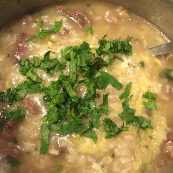 香根滑蛋牛肉粥:Demi Kuo 一起做