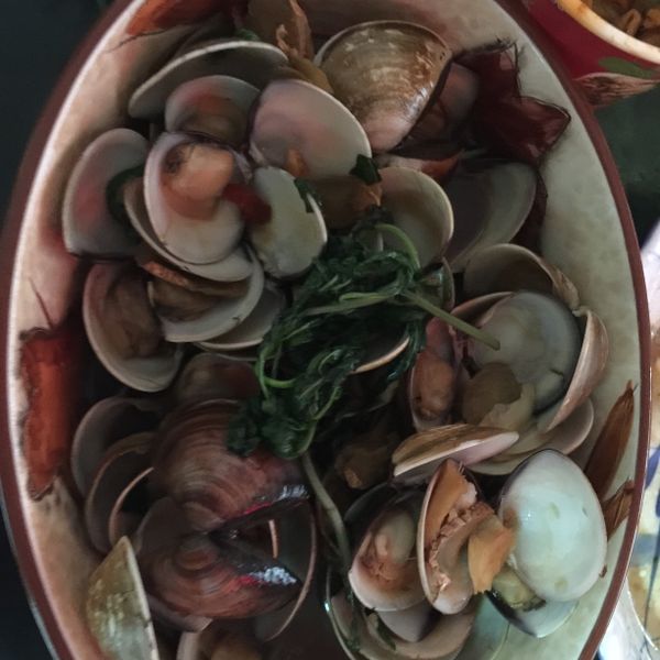 九層塔炒蛤礪：Ting Yun Chiun 一起做