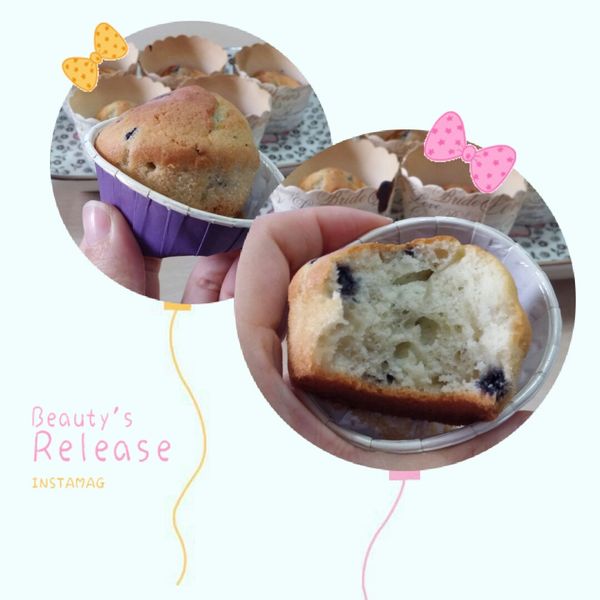 超鬆軟藍莓馬芬 [不用奶油] : Ivy Man一起做