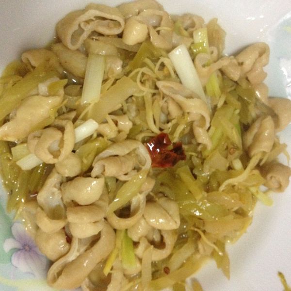 薑絲炒大腸 : 鮪魚兔一起做