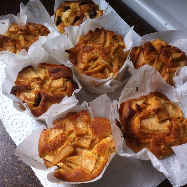 香噴噴焦糖蘋果馬芬蛋糕 : Fu Jing Ting一起做