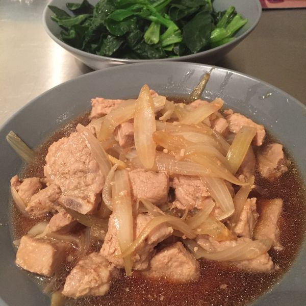 洋蔥豬排：moswong 一起做