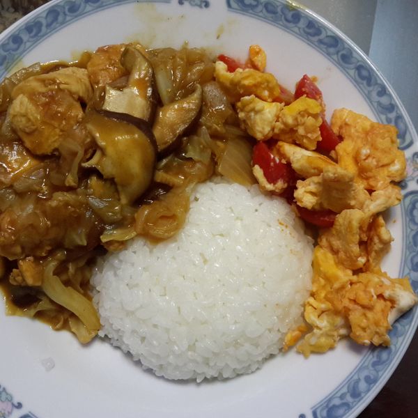 咖哩雞飯 Staub鑄鐵鍋 : 娃一起做