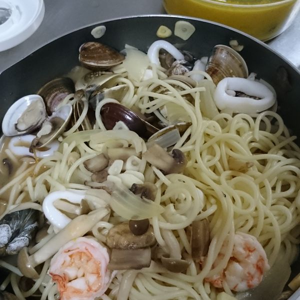 海鮮義大利麵 : 沈貝貝一起做