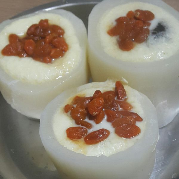 絲瓜鑲蒸蛋：黃玲玲 一起做