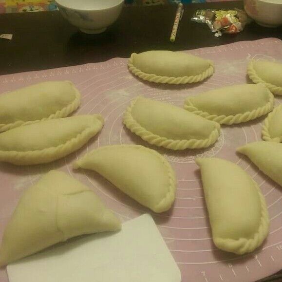 韭菜盒子：mina 一起做