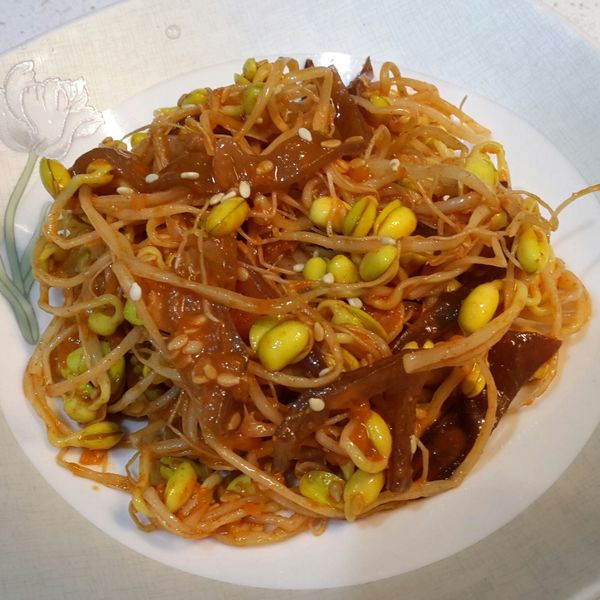 韓式涼拌黃豆芽(十分鐘快速上菜) : Joy  Lin一起做