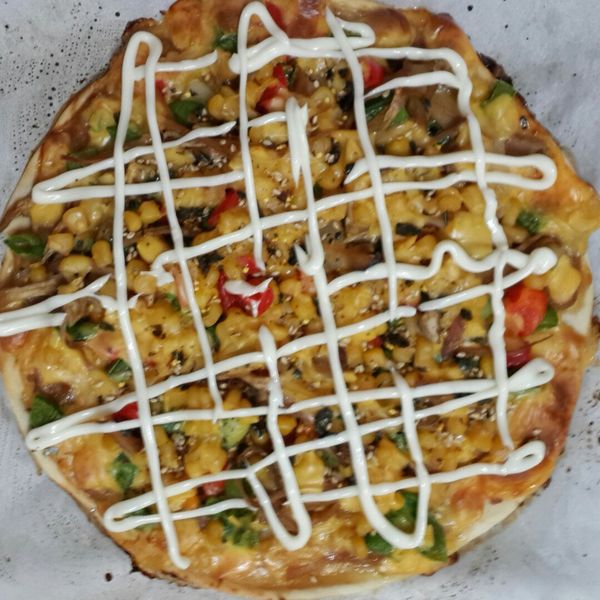 蔬食薄片披薩(素):Elsa Wang 一起做