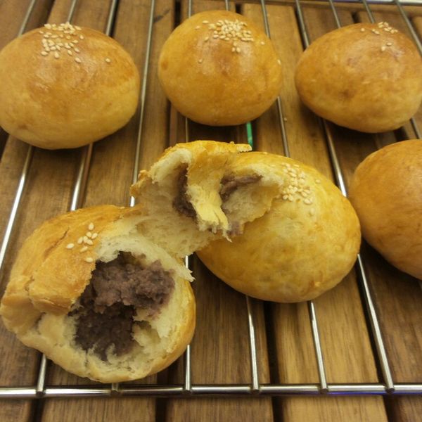 超軟紅豆麵包 : annie一起做