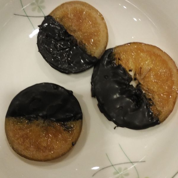 橙片巧克力 : 肉爐一起做