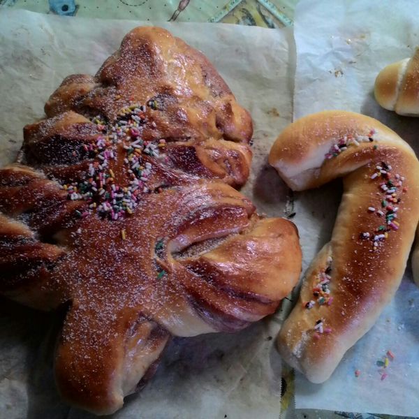 聖誕樹麵包 : 曾雯一起做