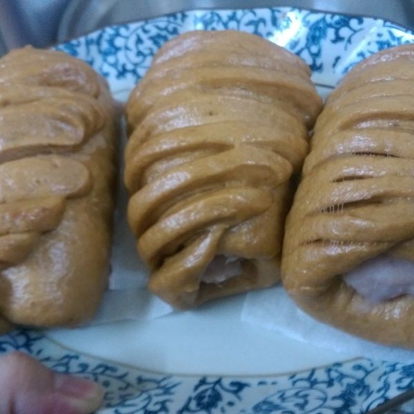 黑糖芋泥饅頭捲:羽飄 一起做