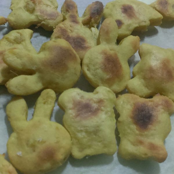 三種材料~迷你黃金薯圈圈：九層塔 一起做