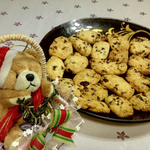 手工餅乾 杏仁巧克力 蔓越莓口味 : Yingsue Huang一起做