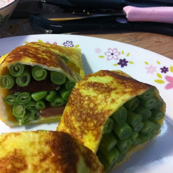 四季豆火腿蛋捲：孫滋慧 一起做