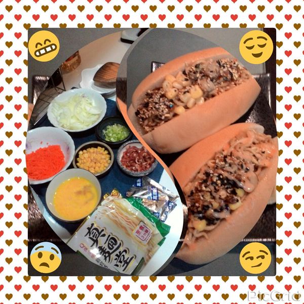 海鮮拉麵麵包【真麵堂】：大頭 一起做