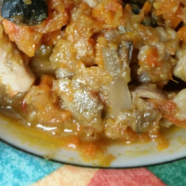 蘑菇雞腿：陳61 一起做