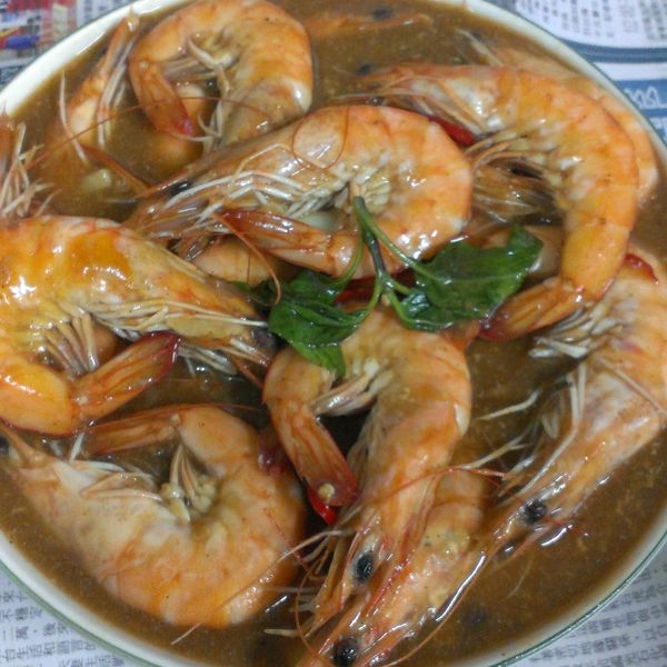 草蝦料理-蒜香辣味蝦 : 可愛胖妹一起做
