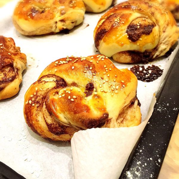 榛果巧克力麵包卷 : 林育瑩一起做