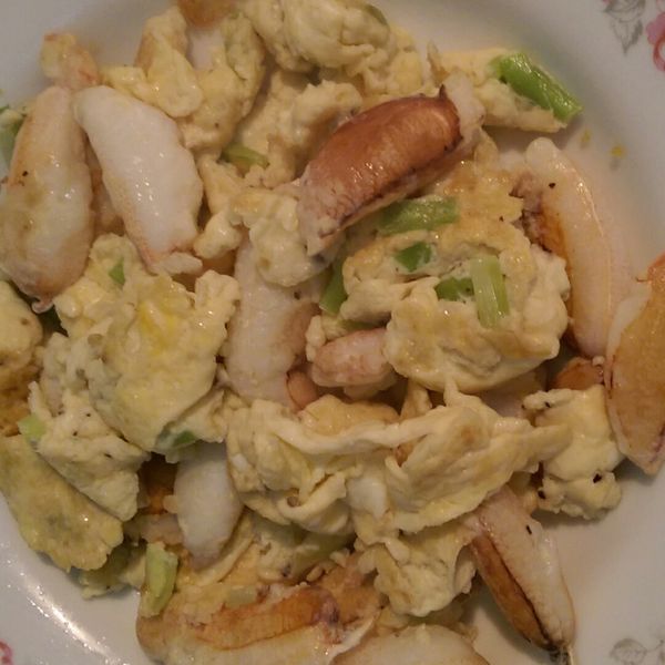 蟹腳肉炒蛋：沈珉妡 一起做