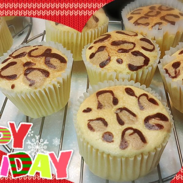 粉紅豹紋杯子蛋糕 : 臻愛萱妍一起做