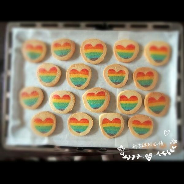 【彩虹愛心餅乾】可愛又好玩的挑戰：毛 一起做