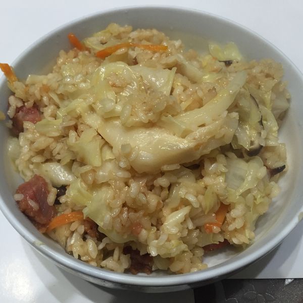 辣味香腸高麗菜飯-電鍋版：+0 一起做