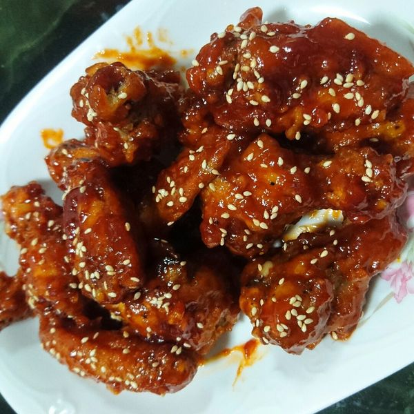 《韓式調味炸雞》---甜甜微辣真好吃 : Pei-Shan She一起做