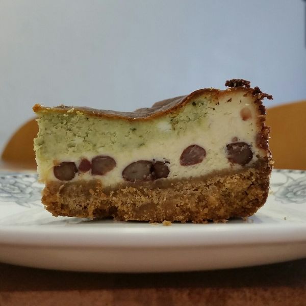 抹茶紅豆雙層乳酪蛋糕：佳錡 一起做