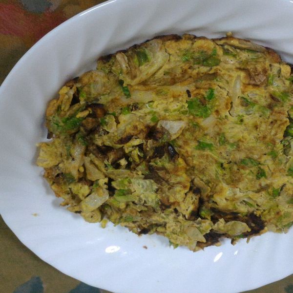 芹菜葉煎蛋：Hsic-mei 一起做