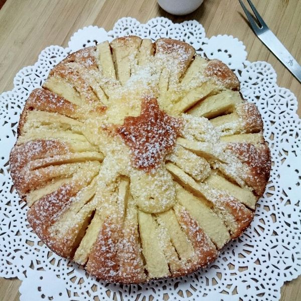 蘋果片鑲蛋糕 : Mimi Chuang一起做