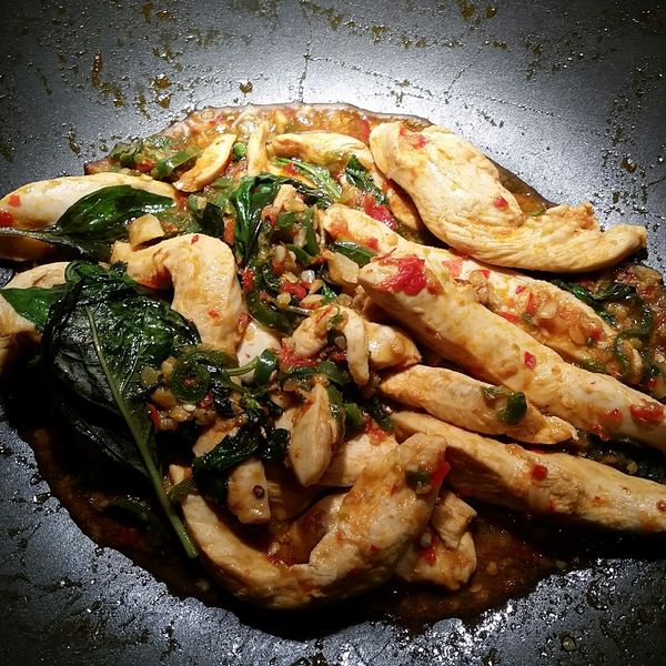 打拋雞丁--比打拋豬好吃100倍!：jwang 一起做