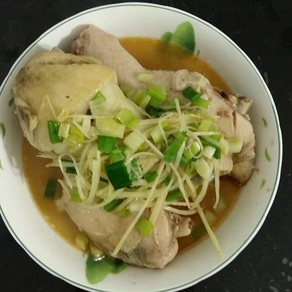 蔥油鹽焗雞：雯雯連 一起做