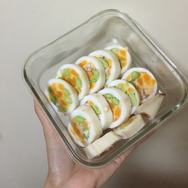 蛋黃中卷_電鍋料理 年菜冷盤：Ashlyn 一起做