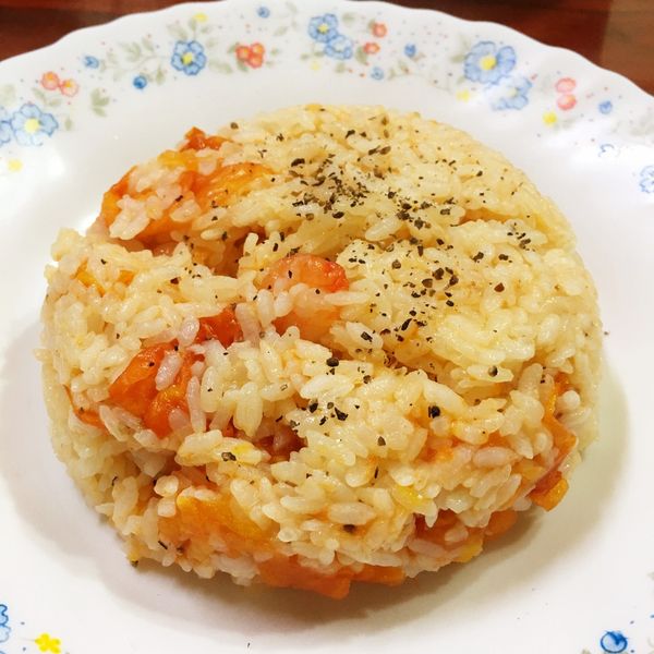 整個番茄飯─奶油蝦仁版:Shelley Li 一起做