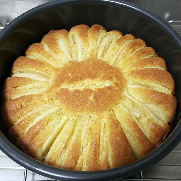 蘋果片鑲蛋糕 : Apple Chang一起做