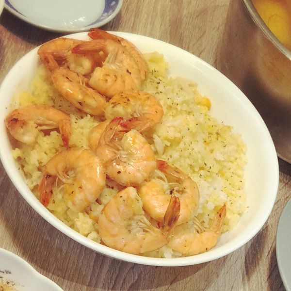 南瓜燉飯佐蝦仁 : Vivian Chin一起做