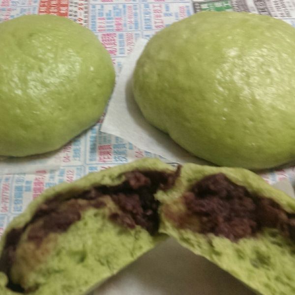 蒸抹茶红豆包：賴淑芬 一起做